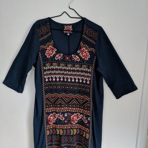Johnny Was embroidered cotton tunic